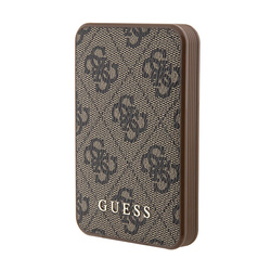Guess 4G Leather Metal Logo - Power Bank 5000 mAh 15W (brązowy) (GUPB5LP4GEGW)