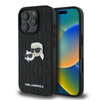 Karl Lagerfeld Monogram Karl & Choupette Head Pin - Etui iPhone 16 Pro (czarny) (KLHCP16LPGKLKCPK)