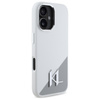 Karl Lagerfeld Silicone Shadow Metal Initial MagSafe - Etui iPhone 16 (biały) (KLHMP16SSCMKMPCH)