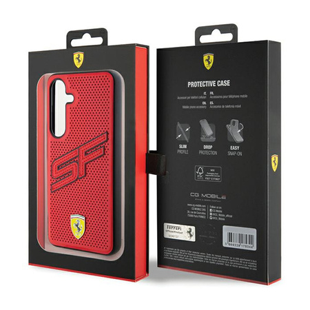 Ferrari Big SF Perforated - Etui Samsung Galaxy S24 (czerwony) (FEHCS24SPINR)