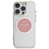 Guess IML Metal Colored Circle Classic Logo MagSafe - Etui do iPhone 16 Pro Max (różowy) (GUHMP16XHTDRCEDP)