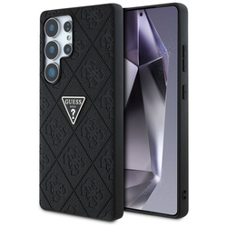Guess Hot Stamp 4G Pattern Triangle Metal Logo - Etui Samsung Galaxy S25 Ultra (czarny) (GUHCS25LPGP4STRK)