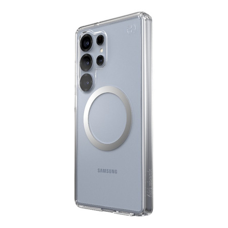 Speck Presidio Perfect-Clear Magnet - Etui Samsung Galaxy S25 Ultra MagSafe (Clear / Chrome Finish / Serene Silver) (150897-3199)