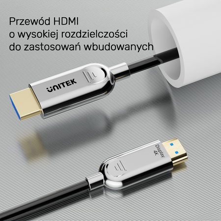 Unitek Kabel optyczny HDMI 2.0 AOC 4K 60Hz 15 m (C11092ASL01-15M)
