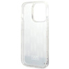 Karl Lagerfeld Monogram Liquid Glitter - Etui iPhone 14 Pro (srebrny) (KLHCP14LLMNMS)