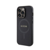 Guess Saffiano MagSafe - Etui iPhone 15 Pro (czarny) (GUHMP15LPSAHMCK)
