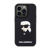 Karl Lagerfeld 3D Rubber NFT Ikonik - Etui iPhone 14 Pro (Czarny) (KLHCP14L3DRKINK)