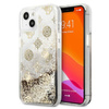 Guess Peony Liquid Glitter - Etui iPhone 13 mini (złoty) (GUHCP13SLGPEGO)