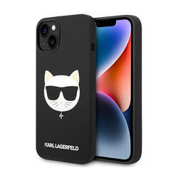 Karl Lagerfeld Choupette Head MagSafe Silicone - Etui iPhone 14 Plus (czarny) (KLHMP14MSLCHBK)
