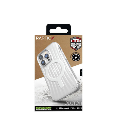 X-Doria Raptic Clutch MagSafe - Biodegradowalne etui iPhone 14 Pro (Drop-Tested 3m) (Clear) (493239)