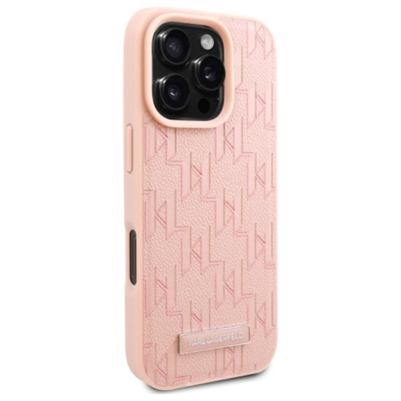Karl Lagerfeld Hot Stamp MagSafe - Etui iPhone 16 Pro Max (różowy) (KLHMP16XPKHPORPP)