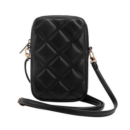 Guess Zip Quilted 4G - Torebka na telefon (czarny) (GUWBZPSQSSGK)