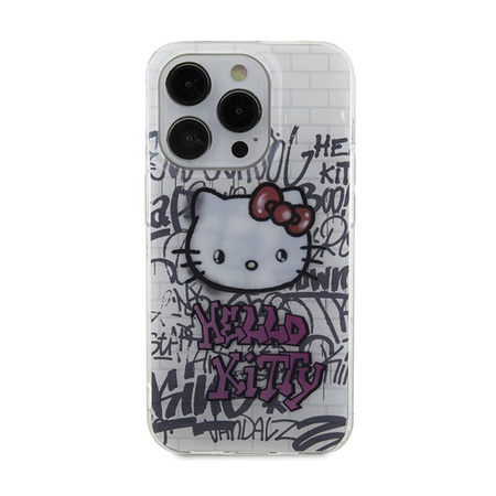 Hello Kitty IML Kitty On Bricks Graffiti - Etui iPhone 13 Pro (biały) (HKHCP13LHDGPHT)
