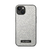 Karl Lagerfeld Glitter Plaque Logo - Etui iPhone 14 Plus (srebrny) (KLHCP14MG2ELS)