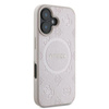 Guess Saffiano Peony Classic Logo MagSafe - Etui iPhone 16 Plus (różowy) (GUHMP16MPSAPSMEP)