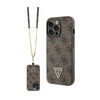Guess Crossbody 4G Metal Logo - Etui iPhone 13 Pro (brązowy) (GUHCP13LP4TDSCPW)