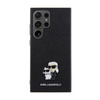 Karl Lagerfeld Saffiano Karl & Choupette Metal Pin - Etui Samsung Galaxy S24 Ultra (czarny) (KLHCS24LPSAKCMPK)
