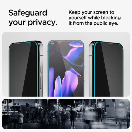 Spigen GLAS.TR EZ FIT Privacy 2-Pack - Szkło hartowane z filtrem prywatyzującym do Google Pixel 9 / 9 Pro 2 szt (AGL09312)