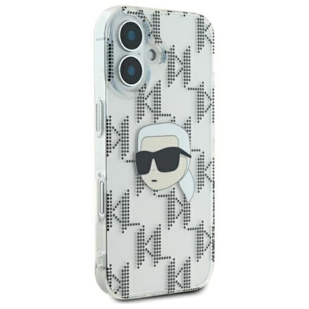 Karl Lagerfeld IML Karl Head Electroplated - Etui iPhone 16 (przezroczysty) (KLHCP16SHKLPKHT)
