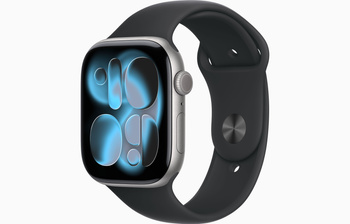 Apple Watch 11 42mm Koperta Szare Aluminum/Czarny Pasek S/M GPS (MEQW4MP/A)