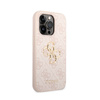 Guess 4G Big Metal Logo - Etui iPhone 15 Pro (różowy) (GUHCP15L4GMGPI)