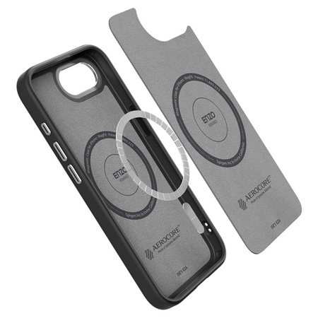 Spigen Enzo Aramid Mag MagSafe - Etui do iPhone 16e (Czarny) (ACS09153)