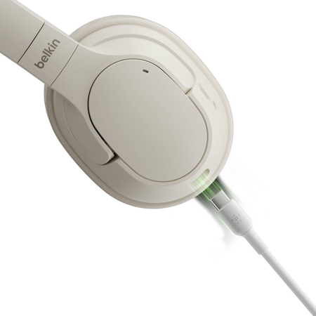 Belkin Słuchawki nauszne, bezprzewodowe, kremowe (AUD009HQSA)