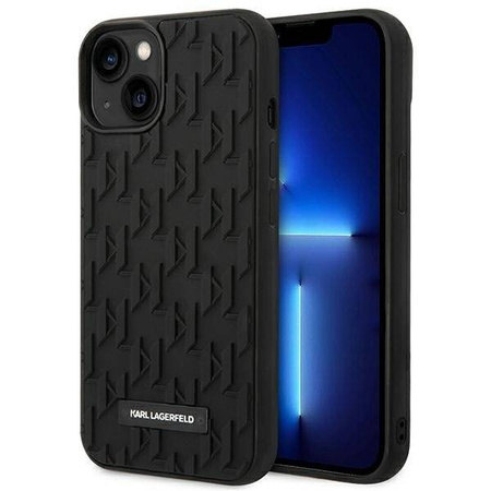 Karl Lagerfeld Monogram 3D Pattern - Etui iPhone 14 Plus (czarny) (KLHCP14MRUPKLPK)