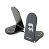 Karl Lagerfeld Ikonik MagSafe - Składana ładowarka indukcyjna 2w1 z MagSafe do iPhone i AirPods 15W (czarny) (KLDCRFALKINK)