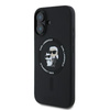 Karl Lagerfeld Silicone Karl & Choupette Ring MagSafe - Etui iPhone 16 Plus (czarny) (KLHMP16MSCMKCRHK)