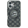 Karl Lagerfeld IML Monogram Karl & Choupette Head MagSafe - Etui iPhone 16 (czarny) (KLHMP16SHMCKMHK)