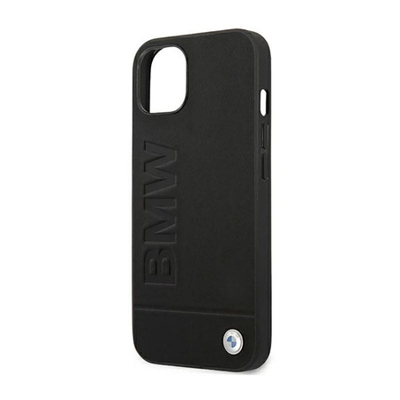 BMW Leather Hot Stamp – Etui iPhone 14 Plus (Czarny) (BMHCP14MSLLBK)