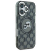 Karl Lagerfeld IML Monogram Karl & Choupette Head MagSafe - Etui iPhone 16 (czarny) (KLHMP16SHMCKMHK)