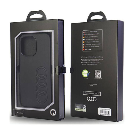 Audi Synthetic Leather - Etui iPhone 13 Pro (Czarny) (AU-TPUPCIP13P-TT/D1-BK)