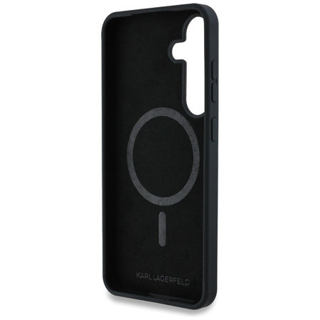 Karl Lagerfeld Silicone Graffiti Ikonik Printed Logo MagSafe - Etui Samsung Galaxy S25 (czarny) (KLHMS25SPNYKGRTK)
