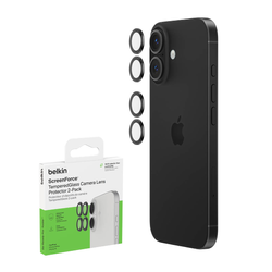 Belkin Szkła ochronne na obiektywy aparatu iPhone 17 / 16 / 16 Plus, 2 zestawy (OVA181HQBK)