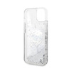 Karl Lagerfeld Liquid Glitter NFT Karl's Head - Etui iPhone 14 Plus (srebrny) (KLHCP14MLNKHCH)
