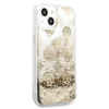 Guess Peony Liquid Glitter - Etui iPhone 13 mini (złoty) (GUHCP13SLGPEGO)