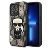 Karl Lagerfeld Iconic Karl Flower - Etui iPhone 13 Pro (szary) (KLHCP13LPMNFIK1)