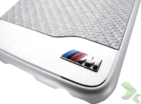 BMW M Edition Carbon & Aluminium Hard Case - Etui Samsung Galaxy S6 (srebrny) (BMHCS6MDCS)