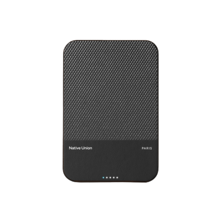 Native Union (Re)Classic Power Bank - magnetyczny powerbank 10000 mAh kompatybilny z MagSafe i Qi2, kabel USB-C - USB-C 15 cm w zestawie (black) (PB-10KMS-BLK)