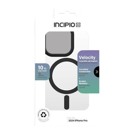 Incipio Velocity MagSafe - Etui iPhone 16 Pro (Clear / Black) (IPH-2163-BCLR)