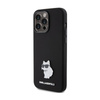Karl Lagerfeld Silicone Choupette Metal Pin - Etui iPhone 15 Pro Max (czarny) (KLHCP15XSMHCNPK)