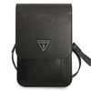 Guess Wallet Saffiano Triangle Logo Phone Bag – Torba na smartfona i akcesoria (Black) (GUWBSATMBK)