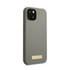 Guess Silicone Logo Plate MagSafe - Etui iPhone 13 (szary) (GUHMP13MSPLG)