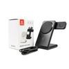 Crong MagSpot Pivot Stand - Ładowarka bezprzewodowa 3w1 z MagSafe do iPhone, Apple Watch i AirPods (czarny) (CRG-MSPS-BLK)