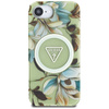 Guess IML Metal Glitter Flowers Triangle MagSafe - Etui do iPhone 16e (zielony) (GUHMPSE4HFLPEDN)