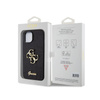 Guess Glitter Script Big 4G - Etui iPhone 15 (czarny) (GUHCP15SHG4SGK)