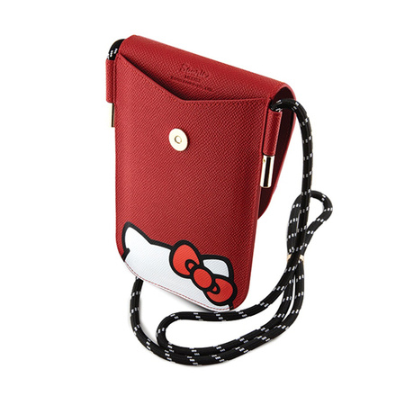 Hello Kitty Leather Hiding Kitty Cord - Torebka crossbody na telefon (czerwony) (HKOWBPSCKER)