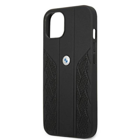 BMW Leather Curve Perforate HC - Etui iPhone 13 mini (czarny) (BMHCP13SRSPPK)